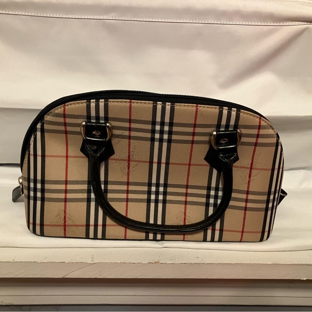 Small Classic “Burberry” Checkered Handbag